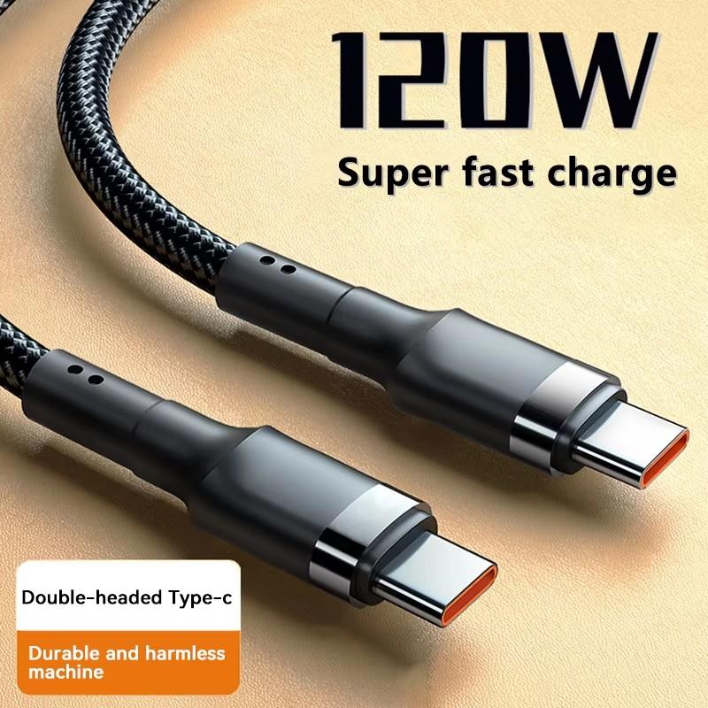 120W Fast Charge Cable PD Quick Charging High Quality USB C TO USB Type C Cable For iPhone Xiaomi 17Plus Pro Max Samsung S24