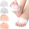 Almofadas de antepé Almofada separadora de dedos Almofada de silicone para alívio da dor Palmilhas de sapatos Corretor de hálux valgo Almofadas de gel Cuidados com os pés