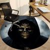 1pc Gothic Skull Mask Chair Carpet for Office Non Slip, Machine Washable Rug for Office, Room Holiday Decor for Christmas, Birthday Polyester