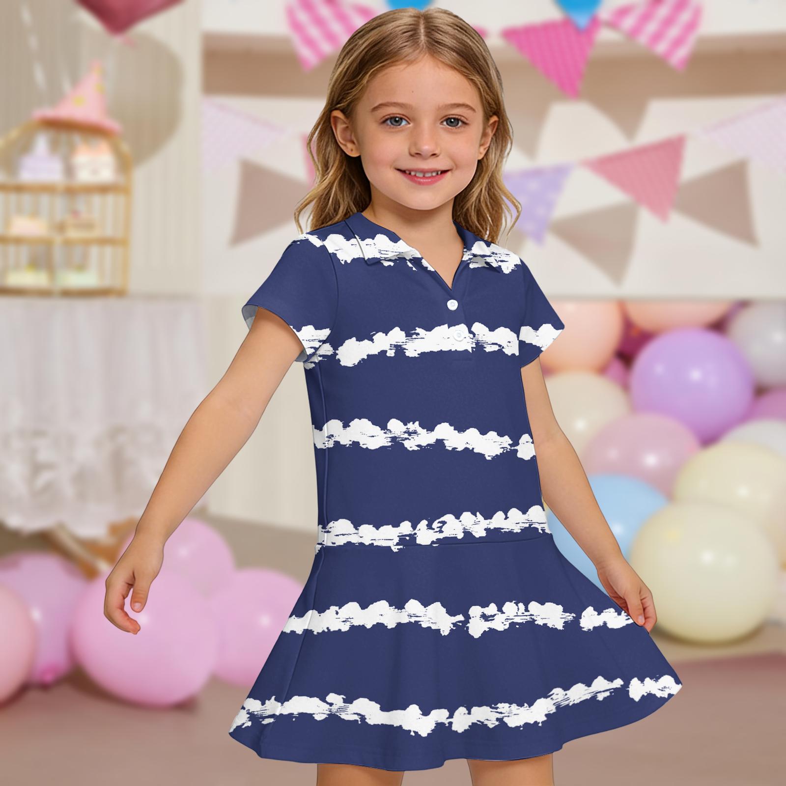 

Детское платье - С коротким рукавом, с карманом, цветное платье-фрок Детское платье с воротником - С коротким рукавом, с карманом, платье-фрок 110