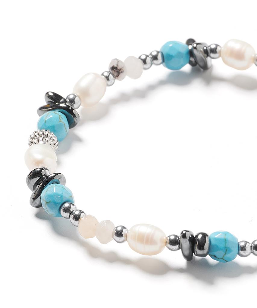 Polalita Turkish Blue Pearl Point Bracelet (Plt-Br-013_Gd)