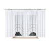 Nadia - Ready-Made Jacquard Curtain With A Cut At The Bottom - 500X160 Cm - White
