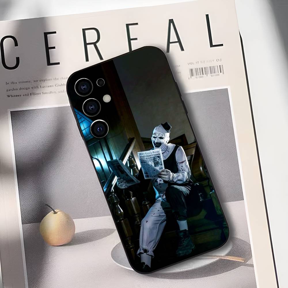 Art the Clown Horse T-Terrifier Soft Black Phone Case for Samsung S25/S24/S21/S22/S23/S30/Ultra/S20/Plus/Fe/Lite