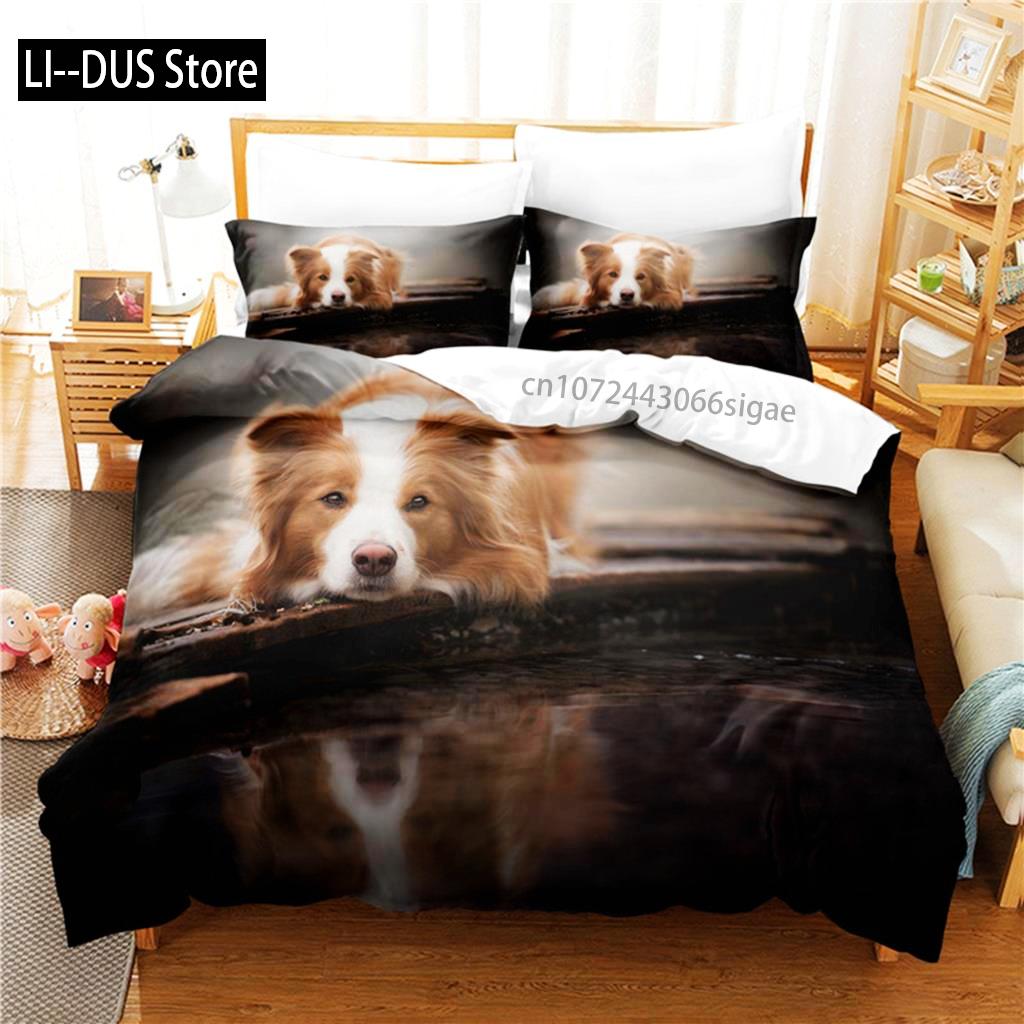 

Comforter Cute Puppy Bedding Set 3D Bedding Digital Printing Queen Size Bedding Set Fashion Design Comforter (quilt)-EU Single(135*200cm)3pcs
