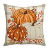 New Thanksgiving Autumn Cushion Pumpkin Maple Leaf Hand-painted Text Home Cushion Pillow Cover