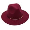 Top Hat Wool Felt Hat Men'S And Women'S Wool Hat Jazz Hat Flat Edge Sun Hat Tide