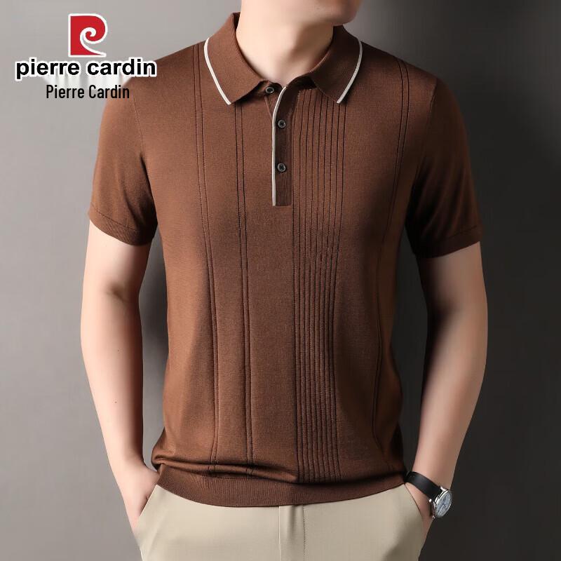 Pierre Cardin Men s Contrast Collar Knit Polo Shirt L
