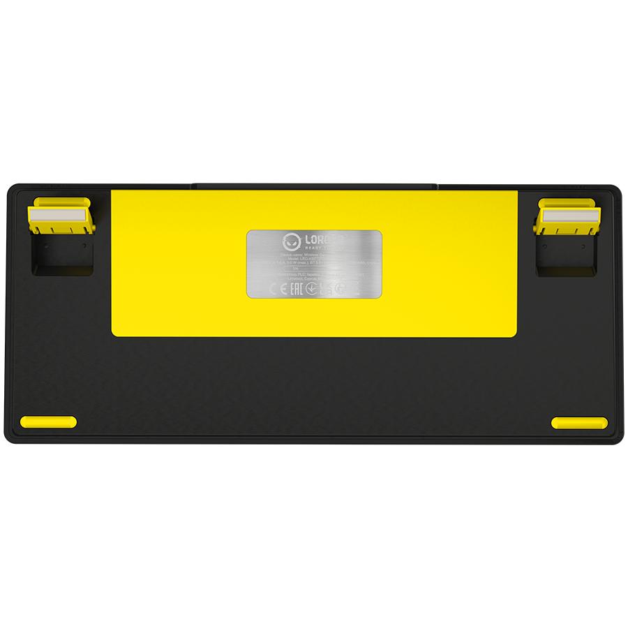LORGAR Wireless Gaming Keyboard, Pro, 75% Mechanical, Black and Yellow, EN Layout