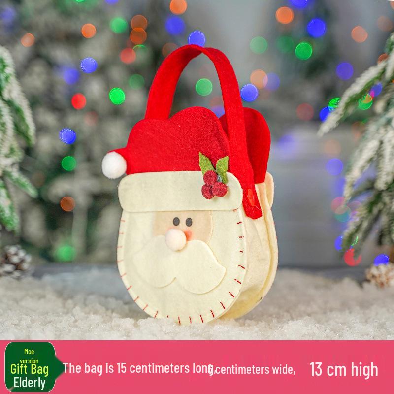 Large Santa Claus Christmas Eve Gift Bag with Pocket for Decorations