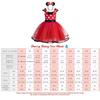 Kids Minnie Mouse Style Girls Polka Dot Costume Birthday Party Tulle Skirt with Headband Ages Red [Dressy Daisy] 5-6