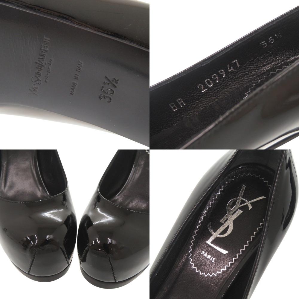 Used AUTHENTIC YVES SAINT LAURENT High heelspumps Black Patent Leather