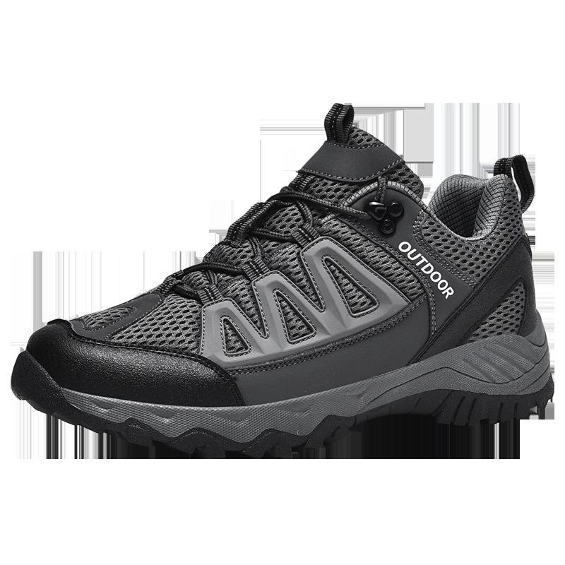 Fashion travel hiking shoes breathable mesh shoes trend wear-resistant men's hiking shoes tide shoes