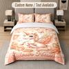 Unicorn Theme Custom Text Or Name 3Pcs Bedding Set 1 Flat Sheet & 2 Pillowcases Personalized Home Bedding