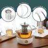 VKCHEF Heat-Resistant Glass Teapot, Transparent, 1000ml Capacity, Stainless Steel, with Tea Strainer, Suitable for Direct Heat, Perfect for Fruit Tea,