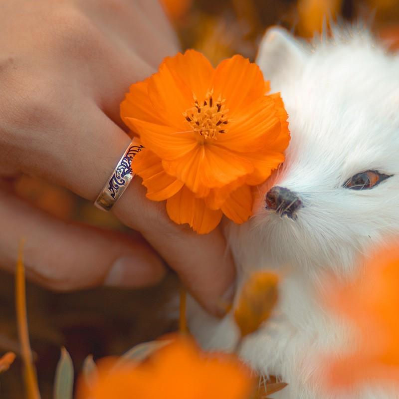Adjustable Plated Fox Ring Couples Vintage Animal Motif Boho Jewelry Unisex