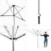 KADAX Standing Garden Clothes Dryer 180x200cm 50m Line