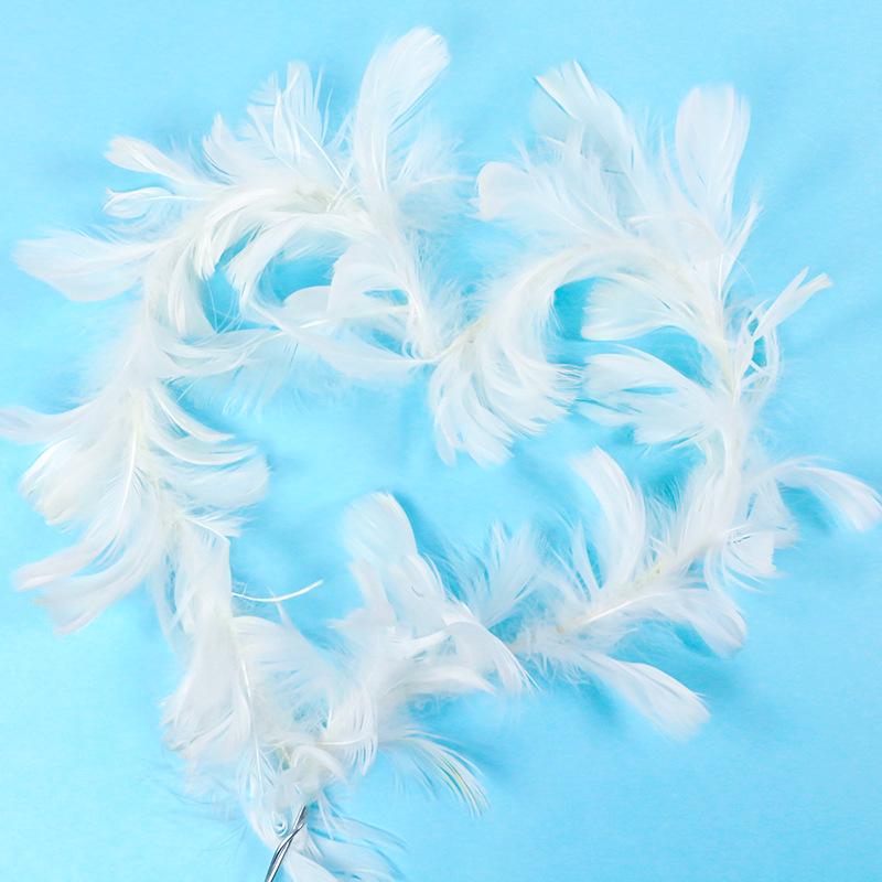 10 Feather Cake Ornaments: Large White Heart Wings for Birthdays & Valentine's Day