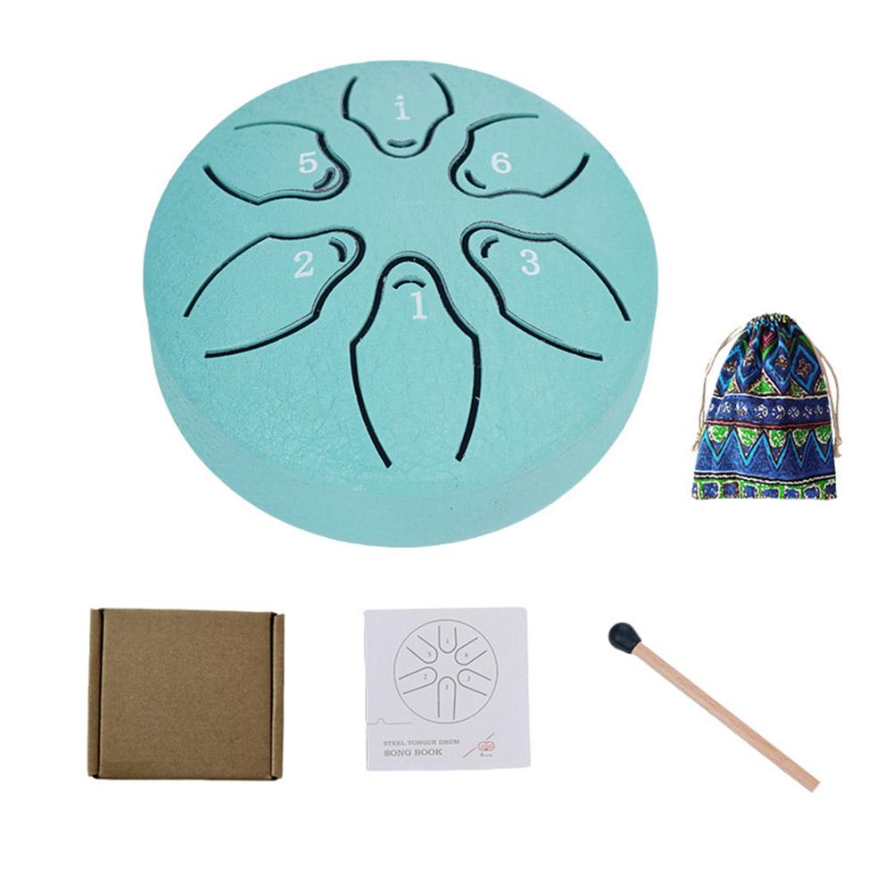 

Outdoor rain drum Outdoor rain drum instrument, steel tongue drum rain chime waterproof 3-inch 6-note, mini hand drum синий