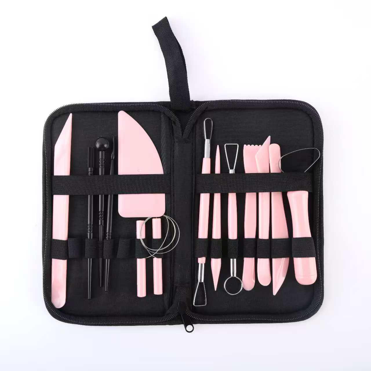 Multi-piece Polymer Clay Sculpting and Carving Wooden Tools Set