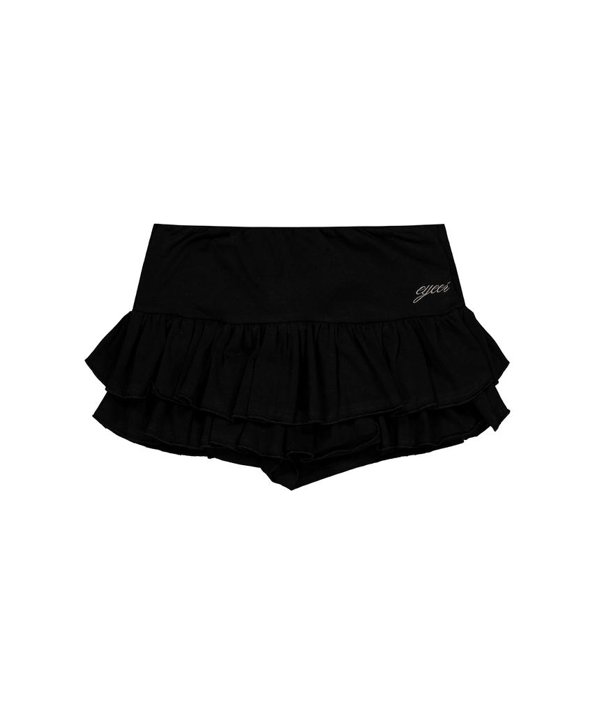 Iwaiial Double Tiered Strap Skirt - Black
