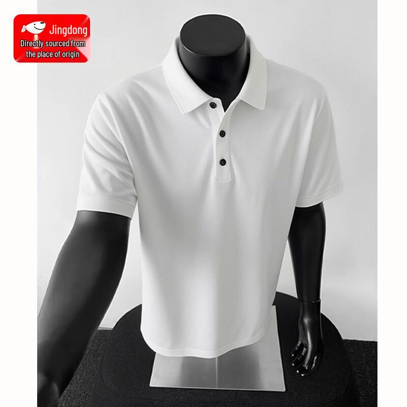 

CHUJI Men s Ice Silk Quick-Dry Polo T-Shirt 3XL