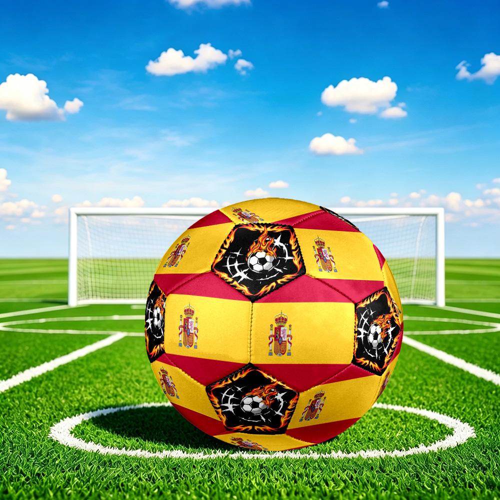 1pc Spanish Sports Theme Size 5 Soccer Ball Professional Match Training Football Indoor &Outdoor Sports Ball Lightweight Durable C6644