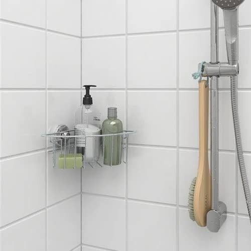 IKEA KROKFJORDEN: Corner Shelf Unit with Suction Cups, Zinc Plated (004.540.05)