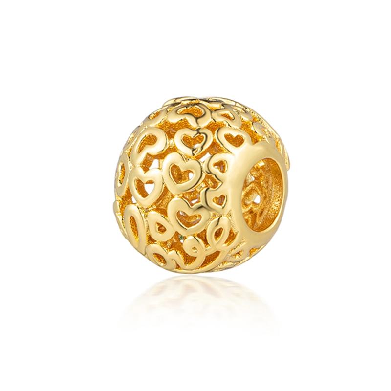 Perline Charm Oro Scintillante Pendenti Originali Europei Snake Fit Bracciale in Rame Collana Perline Per Gioielli Fai da Te Regalo Donna