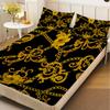 1PC Luxury Polyester Bed Sheet Soft Digital Print Fitted Sheet Without Pillowcase Halloween Decor Gift  Bedroom Bed Linen
