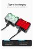 Rechargeable High-Beam Bike Light Set: Front Flashlight & Rear Taillight for Night Cycling