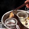 2Pcs 304Stainless Steel Colander Strainer with Metal Hook Strainer Basket Suitable for Draining Hot Pots Ingredient