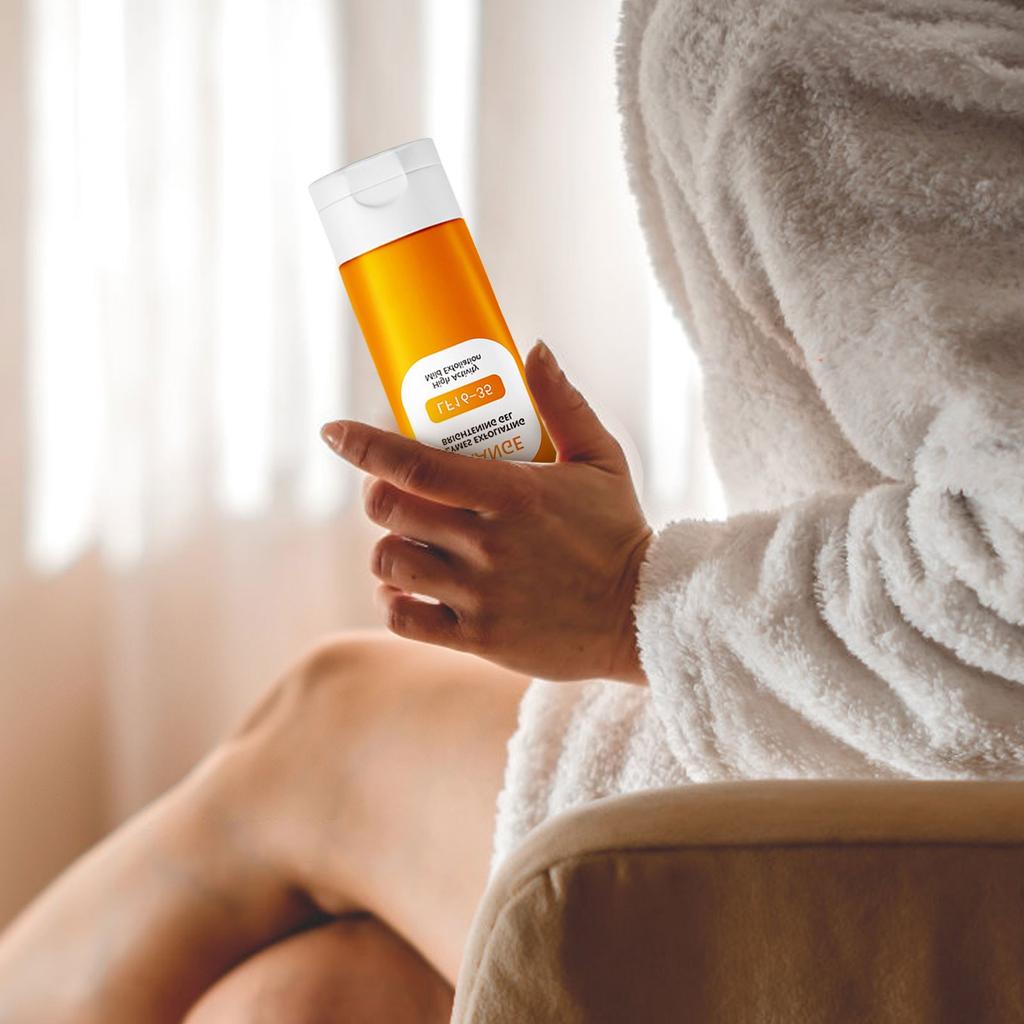 Pomarańczowy Żel Peelingujący, Nawilżający Żel Peelingujący do Twarzy i Ciała, Głęboko Oczyszczający Nawilżający Peeling do Twarzy, Naturalny Pomarańczowy Żel Peelingujący Peeling do Twarzy(100 gramów)