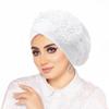 Pure Color Headscarf Hat With Floral Lace Design For Women Summer Winter Spring Fall