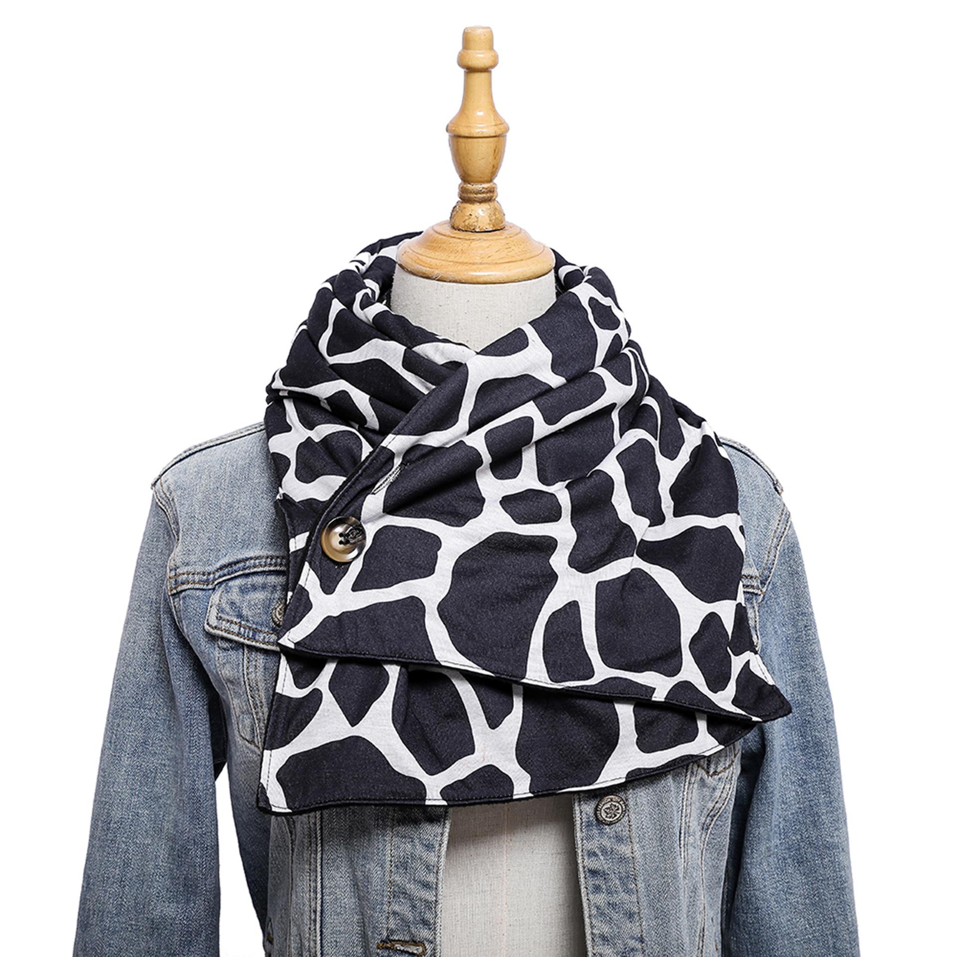 Leopard Print Long Pocket Scarf Fashion Warm Women S Scarf 15027