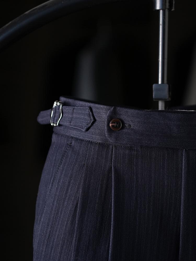 Neapel Retro Herren Businesshose - Bügelfrei Casual mit Paris-Schnalle