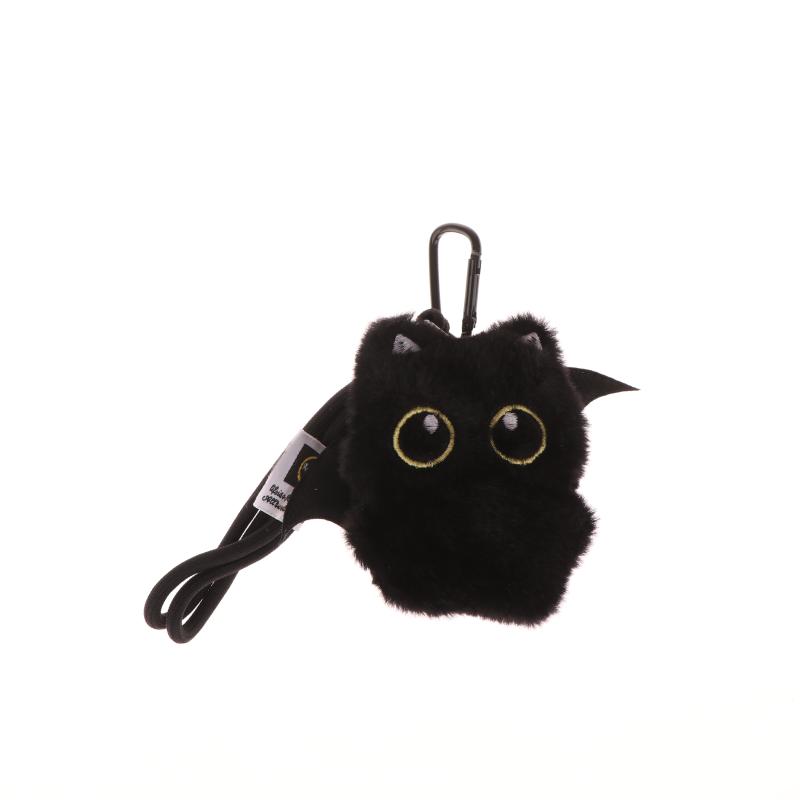 1 Piece 10Cm Ghost Wings Little Black Cat Plush Toy Doll Pendant Ins Big Eyes Punk Bag Decoration For Boy Girl Birthday Gifts