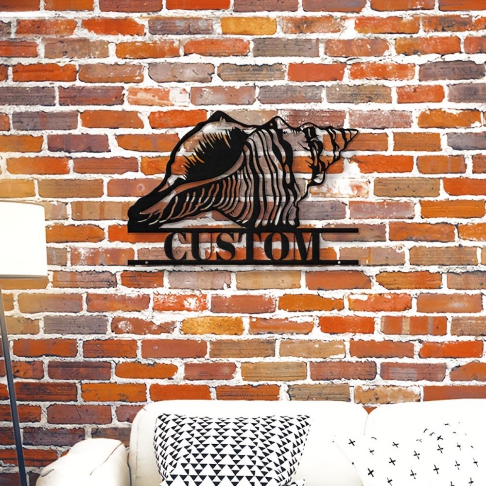 Metal Wall Art Home Decor Beach Lover Gift   Wall Sculpture Metal Sign Custom Shell Decoration
