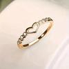18k Gold Plated Heart Shaped Zircon Ring Fashion Delicate Women Ring