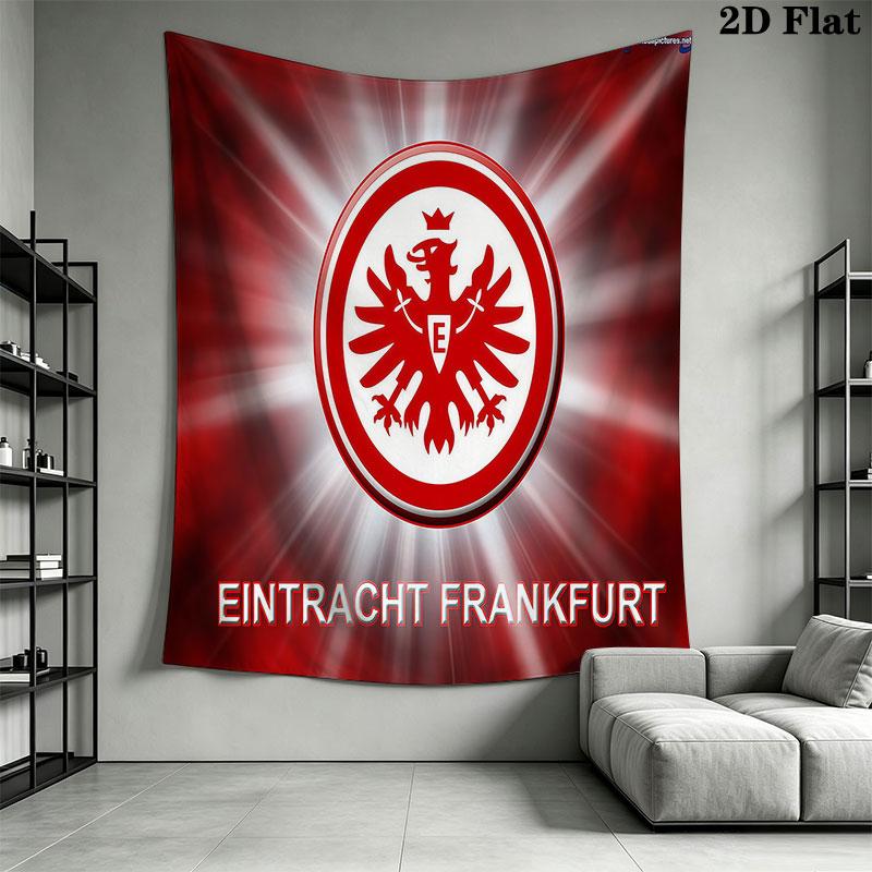 Eintracht Frankfurt Logo Wandbehang Bedruckte Stoffdecke Dekorative Wandteppiche für Schlafzimmer Wohnzimmer Heimdekoration