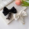 Pearl Bow Bubble Braided Head Rope High Elastic Telephone Line Hair Rope  Women