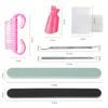 LINMANDA 7PcsManicure Tools Nail Care Removal Set Manicure Towel Removal Clip Polishing File Reusable Manicure Removal Tool Set