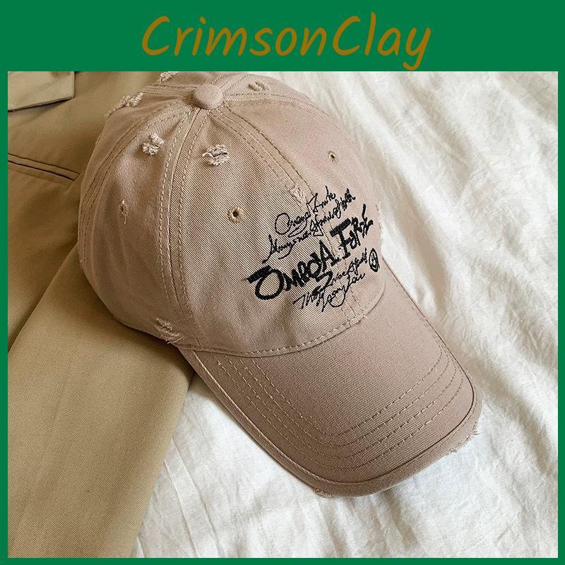 Letter Fashion Embroidered Baseball Cap Women Cotton Sun Protection Casual Hat