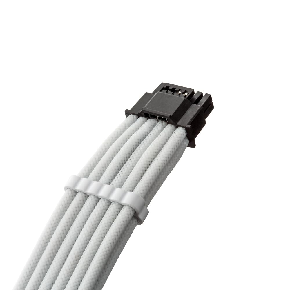 CableMod Universal Pro ModMesh Sleeved 12VHPWR 90 StealthSense Direct PCIe Cable 12V-2x6 (Variant B) (White)