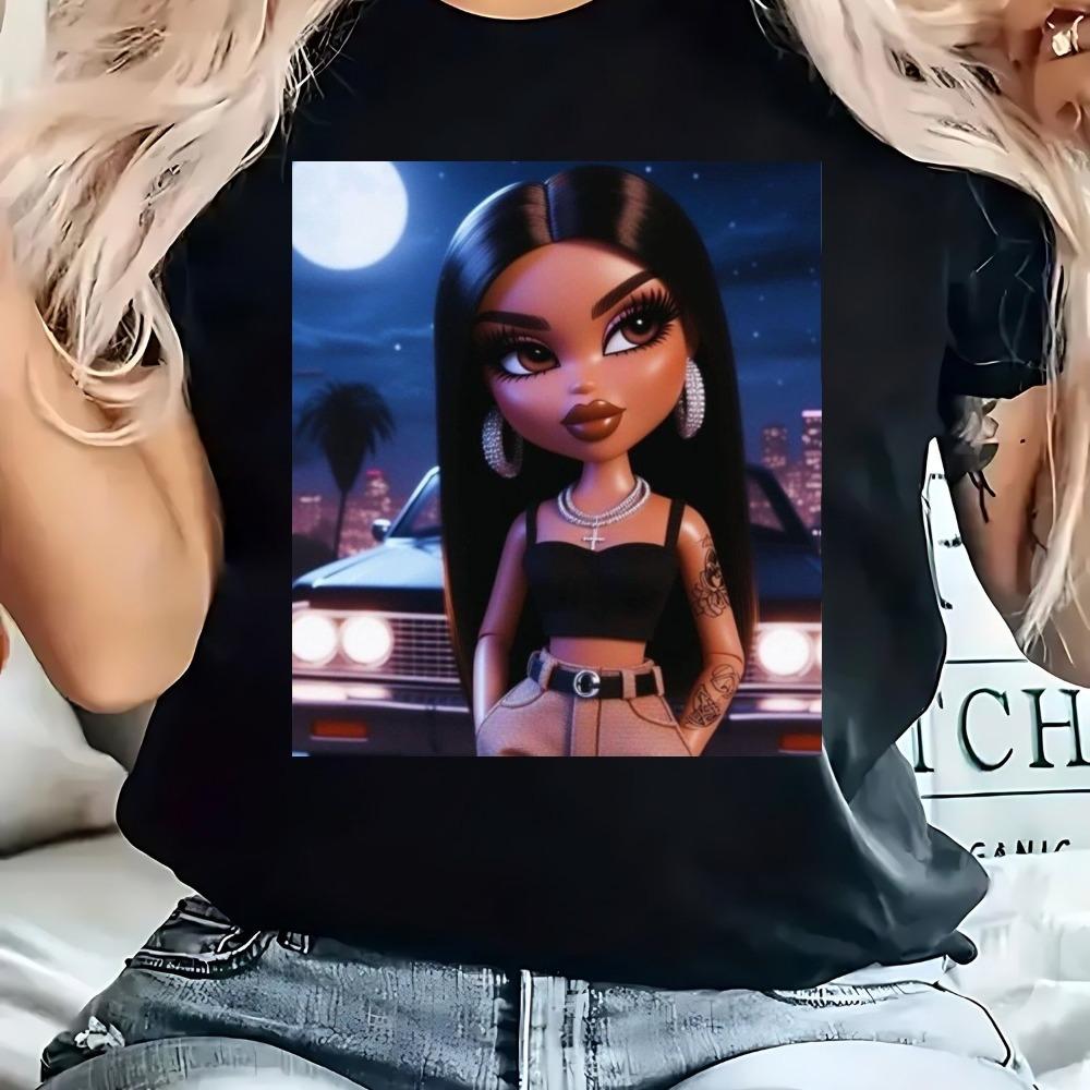 American Style Retro Y2K Doll Womens Tshirt Summer New Item Unisex Casual Fashion Tshirt