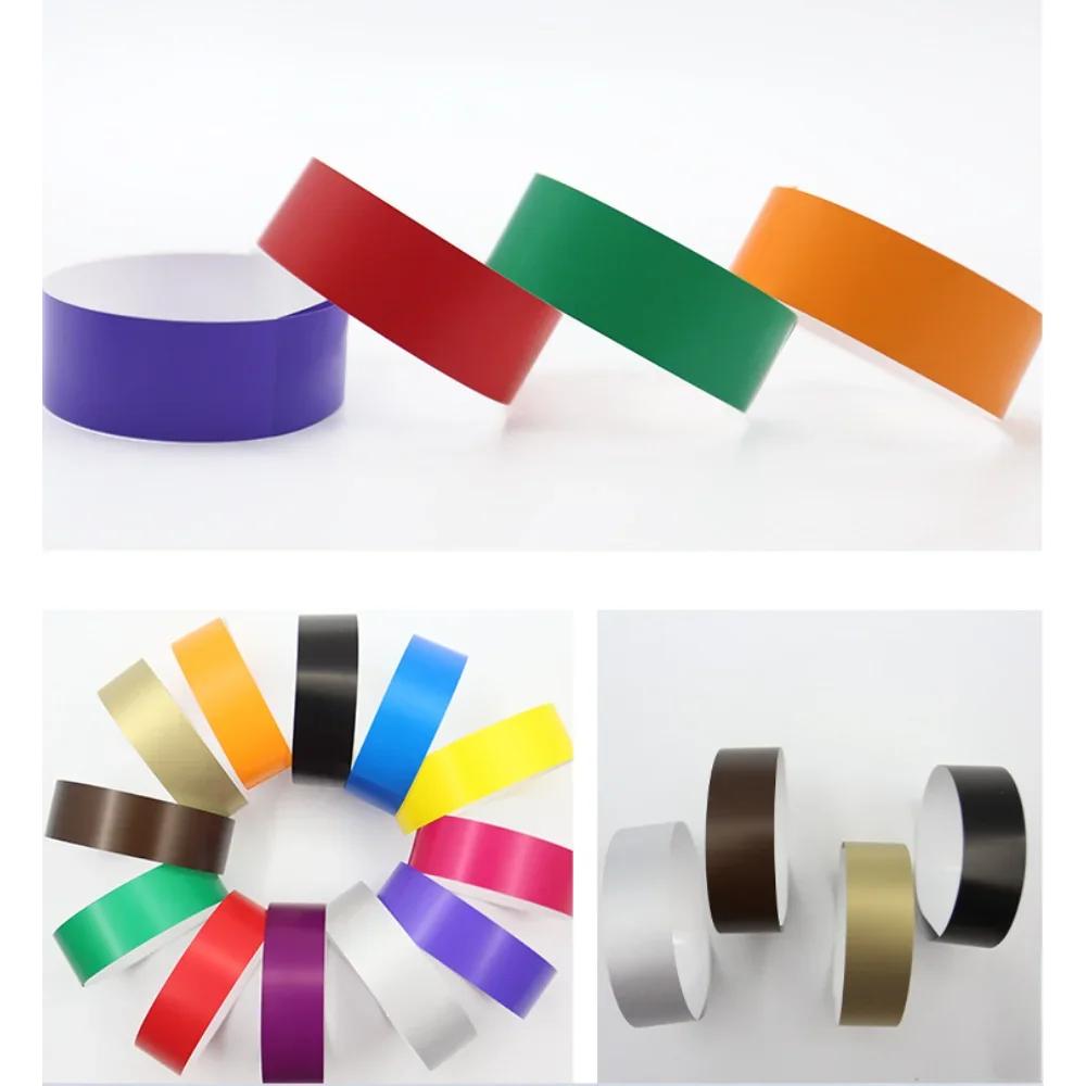 100 st engångspappersarmband för evenemang, neonfestarmband, färgade armband, vattentäta pappersklubbarmband, entrébiljett