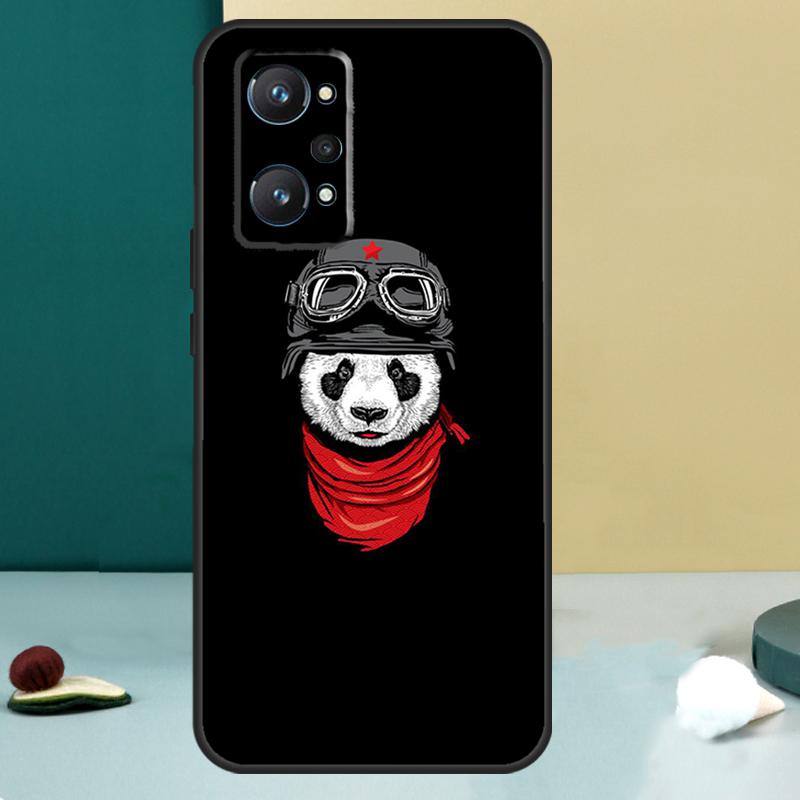 Cartoon Cute Panda Bear For Realme 13 12 10 11 14 Pro Plus GT 6 5 6T GT7 Pro C55 C53 C51 C21Y C25S C75 C67 C61 Case