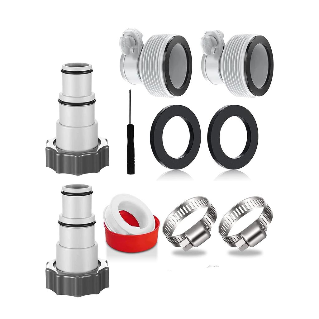Pool Hose Adapter A with Collar Replacement for Threaded Connection Pumps Converts 1.5" To 1.25" Hose Accessories