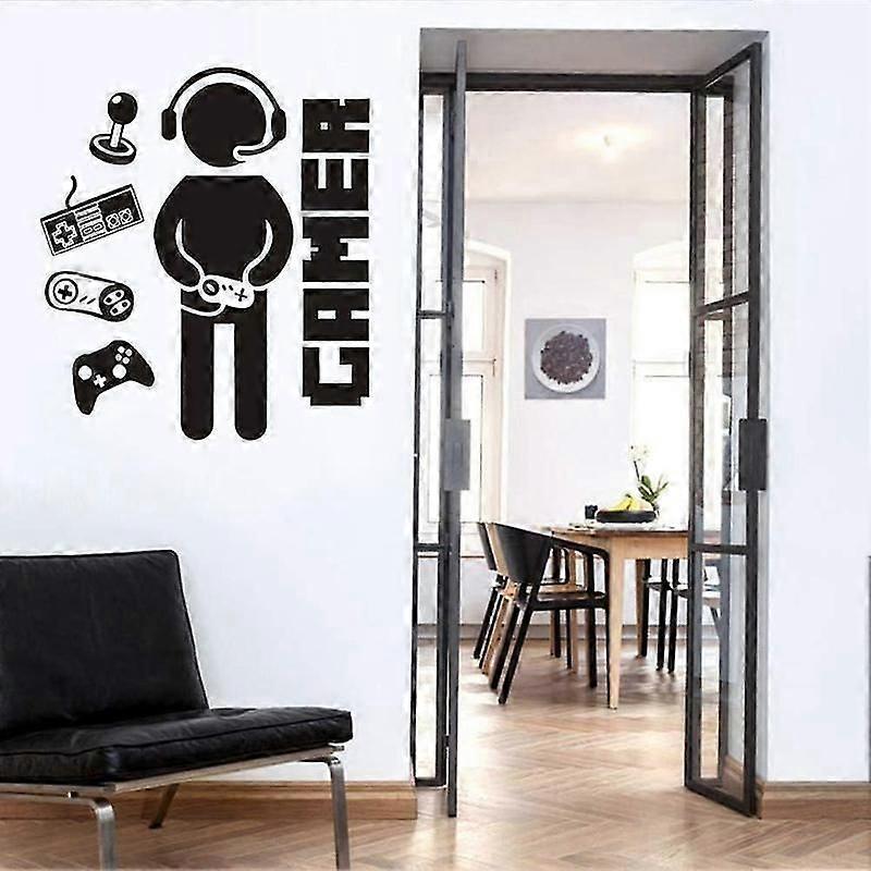Wall decals game controller theme for kids room creative decorations