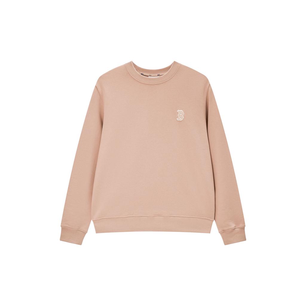 MLB Boston Red Sox Classic Basic Team Logo Crewneck Sweatshirt Unisex Sweatshirt Beige 3AMTB0134-43BGS