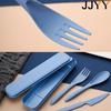 3Pcs Portable Knife Fork Spoon Cutlery Set With Box for Students Office Home Travel Kitchen Dining Tableware Set Easy to Carry